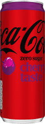 Coca-Cola Zero Cherry 33cl burk sockerfri cola körsbär