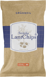 Svenska Lantchips Gräddfil 200g – chips i 10-pack.