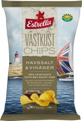 Estrella Västkustchips Havssalt & Vinäger 10x180g
