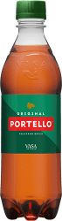 Portello Original 50cl PET-flaska med grön kork och grön etikett från Vasa Bryggeri, kolsyrad läskedryck