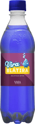 Vira Blåtira Orginal 50cl PET-flaska med blå kolsyrad dryck och Vasa Bryggeri-etikett
