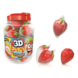 JB 3D Juicy Gummy Strawberry 18g – gelégodis i jordgubbsform i 60-pack.