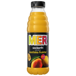 MER Zero Exotic Fruits 50cl – sockerfri fruktdryck i 12-pack.