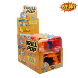 Drill Pop 17g klubbgodis med borrmaskinsdesign 18-pack