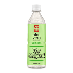 Nåbe Aloe Vera Original 50cl flaska med grön etikett och druvsmak, 50% aloe vera
