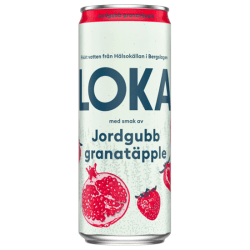 Loka Jordgubb Granatäpple 33cl smaksatt mineralvatten 20-pack