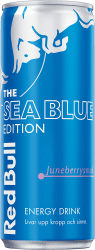 Red Bull Sea Blue Edition energidryck med juneberrysmak, blå aluminiumburk 250ml, 24-pack NP