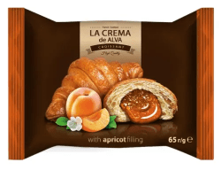 La Crema Croissant Aprikos 65g – fylld croissant med aprikos i 24-pack.