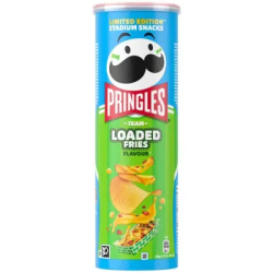 Pringles Loaded Fries 165g – chips med ost- och kryddsmak i 19-pack.