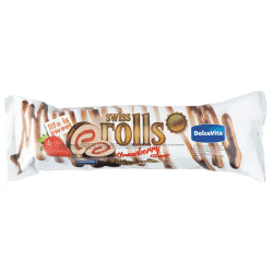 Dolce Vita Strawberry Rolls 300g – rulltårta med jordgubbsfyllning i 10-pack.