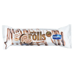 Dolce Vita Swiss Roll Cappuccino 300g – rulltårta med cappuccinokräm i 10-pack.