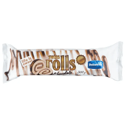 Dolce Vita Swiss Roll Choklad 300g – rulltårta med chokladfyllning i 10-pack.