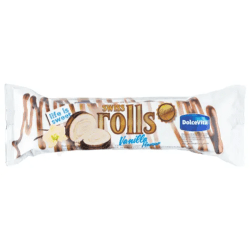 Dolce Vita Swiss Roll Vanilj 300g – rulltårta med vaniljfyllning i 10-pack.