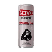 Clean Sav:D Strawberry Punch 33cl – sockerfri energidryck med jordgubb i 24-pack.
