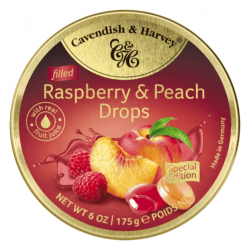 Cavendish Raspberry & Peach Drops 9x175g