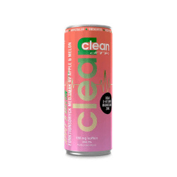 Clean Apple Melon 33cl – sockerfri energidryck med äpple och melon i 24-pack.