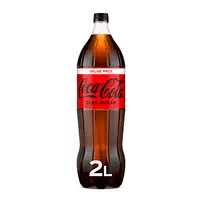 Coca-Cola Zero 2 liter 140 flaskor på expo pall för butik och kampanj.
