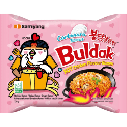 Buldak Carbonara Noodles 130g koreanska snabbnudlar spicy carbonara