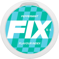 FIX Peppermint S4 – tobaksfria nikotinpåsar med kylande pepparmyntssmak.