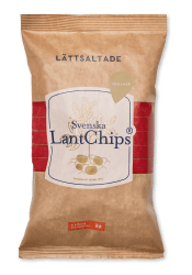 Svenska Lantchips Lättsaltade 200g – chips i 10-pack.