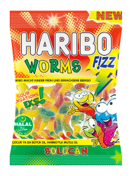 Haribo Worms Fizz Halal 24x100g