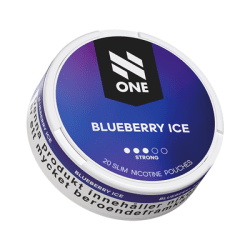 N One Slim Blueberry Ice All White nikotinpåsar slim 10-pack blåbärssmak