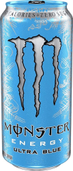 Monster Ultra Blue 473ml – sockerfri energidryck med blåbär i 12-pack.