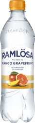 Ramlösa Mango Grapefrukt 50cl flaska – kolsyrat mineralvatten i 24-pack för återförsäljare