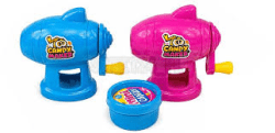 GA GU Candy Maker display med 8 färgglada mini godisdispensrar i form av leksaksdjur i rosa och blått, Toy Candy Spin