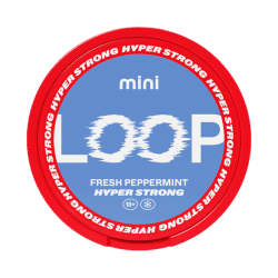 LOOP Fresh Peppermint Mini Hyper – tobaksfria nikotinpåsar med extra kylande pepparmyntssmak i mini-format.