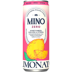 Mino Hallon och Svartvinbär Zero 33cl sockerfri läsk 12-pack