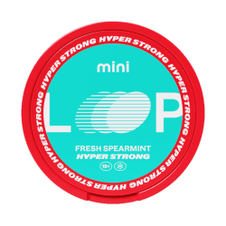 LOOP Fresh Spearmint Mini Hyper – tobaksfria nikotinpåsar med intensiv spearmintsmak i mini-format.