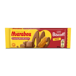 Marabou Biscoff 90g – mjölkchoklad med Lotus Biscoff-kex i 24-pack.