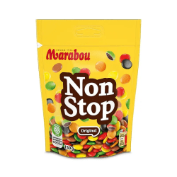 Marabou Non Stop 150g – chokladdragerade godisknappar, 15-pack