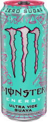 Monster Ultra Vice Guava 473ml – sockerfri energidryck med guavasmak i 24-pack.