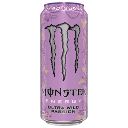 Monster Ultra Wild Passion 473ml – sockerfri energidryck med smak av passionsfrukt i 24-pack.