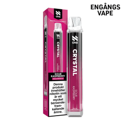 N One Crystal Mesh Sour Raspberry – engångsvape med syrlig hallon, 20 mg nikotinsalt, 10-pack