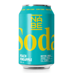 NÅBE Peach Pineapple 33cl – funktionell dryck med persika- och ananassmak i 12-pack.