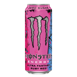Monster Ultra Ruby Red 50cl – sockerfri energidryck med citrus i 20-pack.