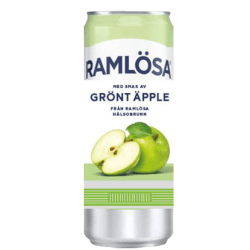 Ramlösa Grönt Äpple 33cl – kolsyrat mineralvatten med grönt äpple i 20-pack.