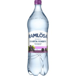 Ramlösa Svarta Vinbär 150cl flaska – kolsyrat mineralvatten i 8-pack för återförsäljare