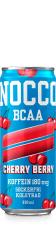 NOCCO Cherry Berry 33cl burk – sockerfri funktionsdryck i 24-pack för återförsäljare
