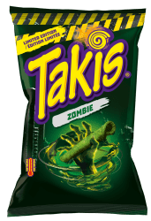 Takis Zombie 100g – starka majssnacks med lime och gurka i 18-pack