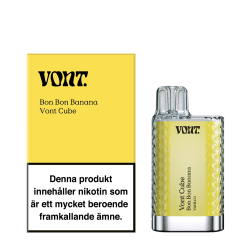 Vont Cube Bon Bon Banana – engångsvape med smak av Banana, 20mg nikotin