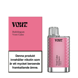 Vont Cube Bubblegum – engångsvape med smak av Bubblegum, 20mg nikotin
