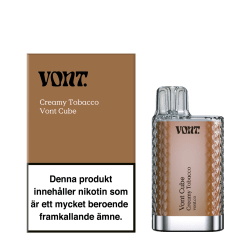 Vont Cube Creamy Tobacco – engångsvape med smak av Tobacco, 20mg nikotin