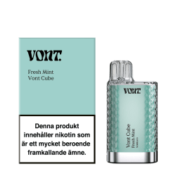Vont Cube Fresh Mint – engångsvape med smak av Mint, 20mg nikotin
