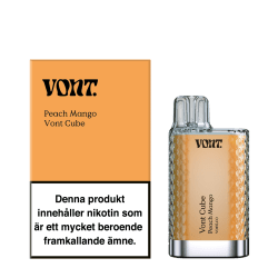 Vont Cube Peach Mango – engångsvape med smak av Mango, 20mg nikotin