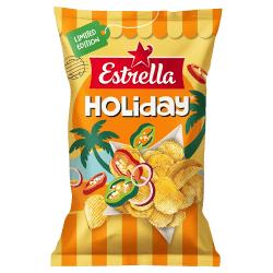 Estrella Holiday Chips 160g potatischips snacks förpackning