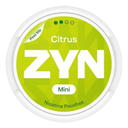 ZYN Citrus Mini 3mg S2 dosa med tobaksfria nikotinpåsar 10-pack
